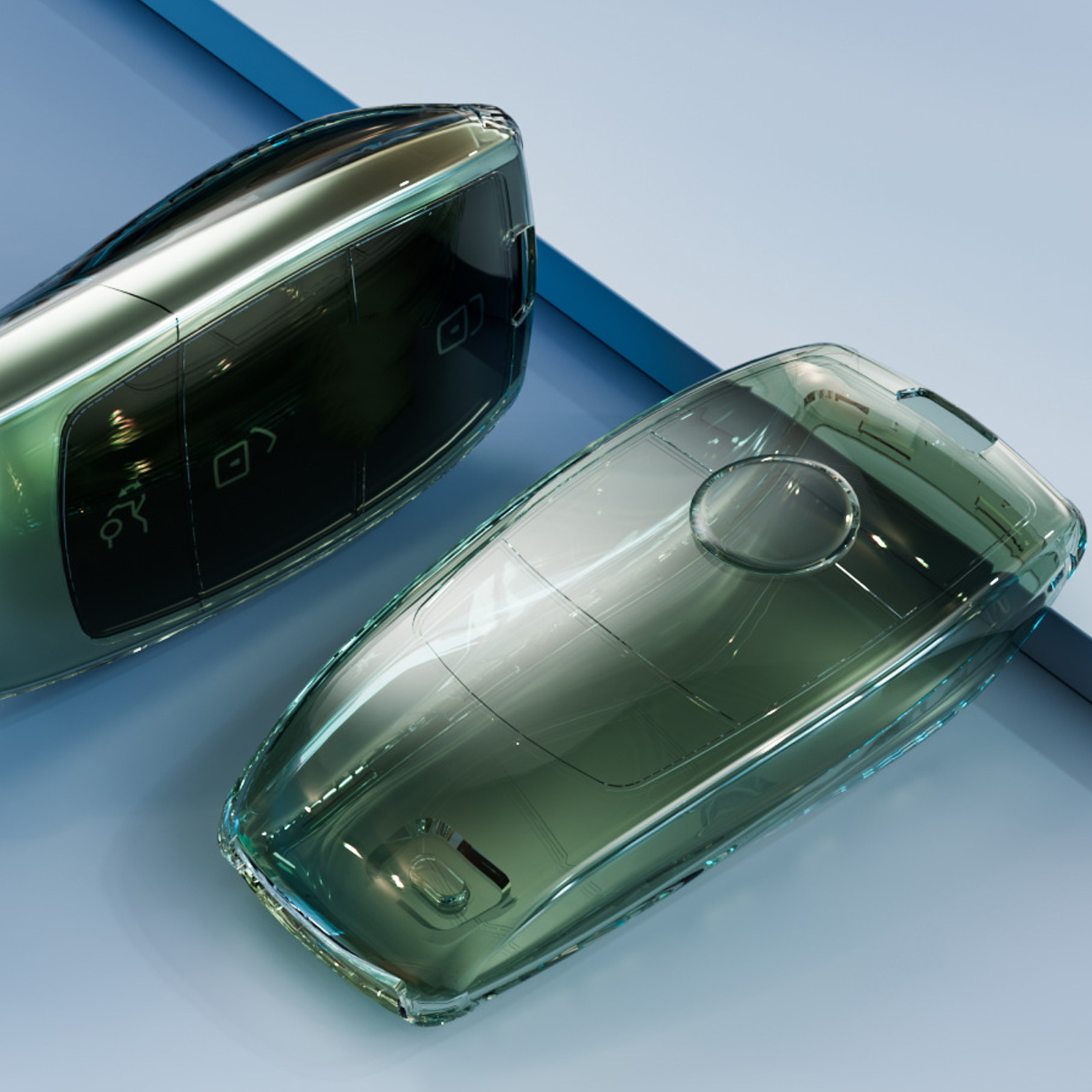 Tpu Transparent Car Key Case Cover E C S Glc - Temu