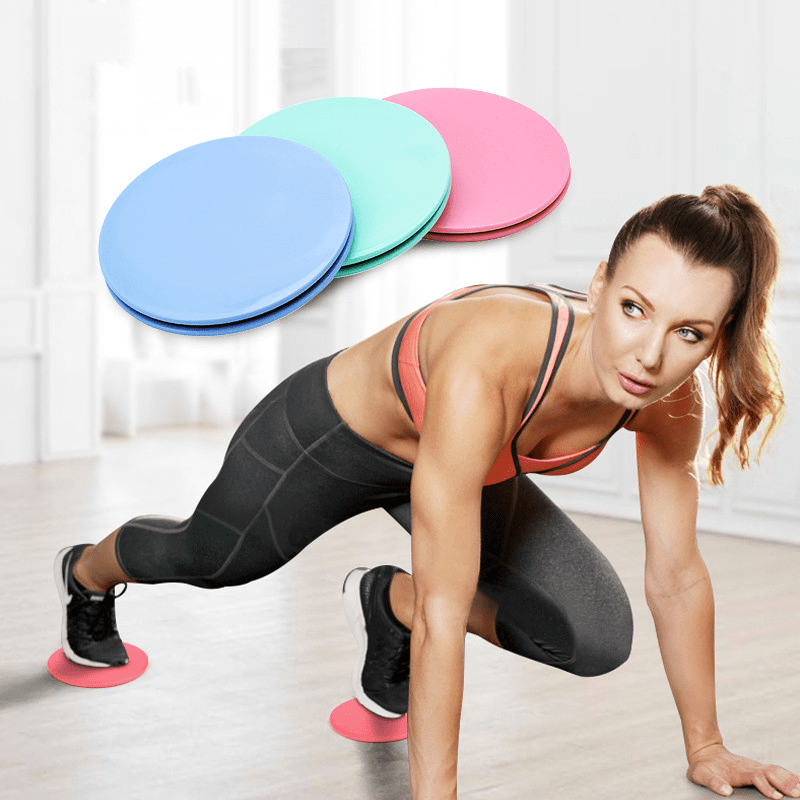 2PCS Workout Fitness Sliders Exercise Sliding Gliding Disc Pads