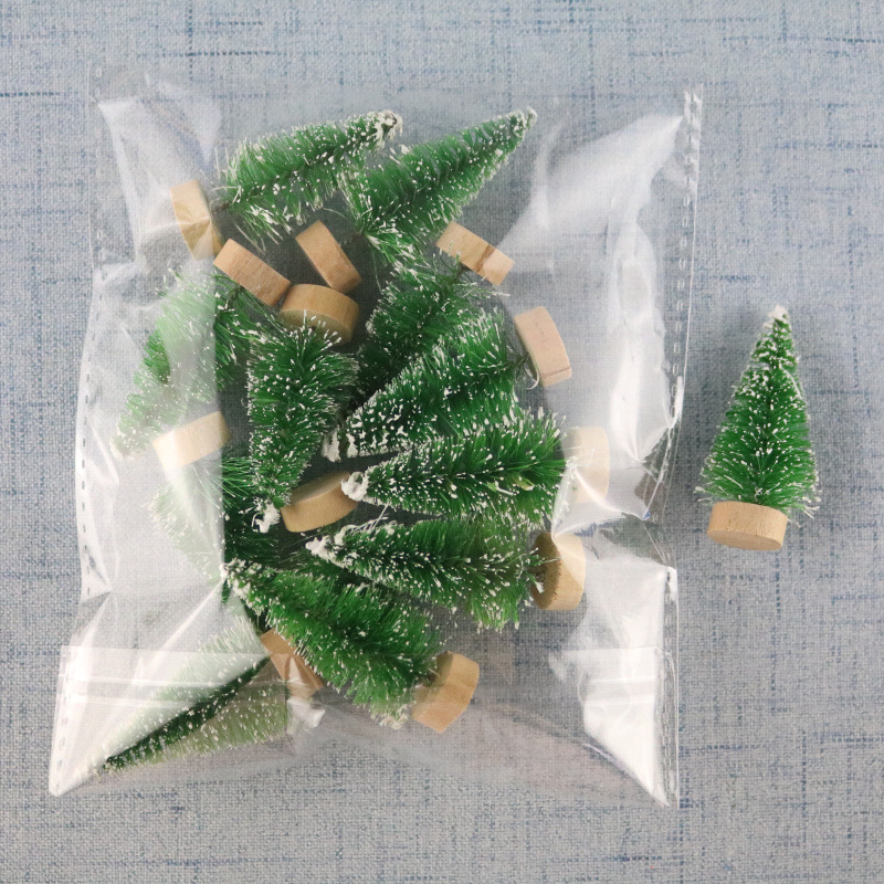 Mini White Christmas Tree With Bells Sisal Silk Cedar Home Decor Pine Tree  DIY Christmas Decorations