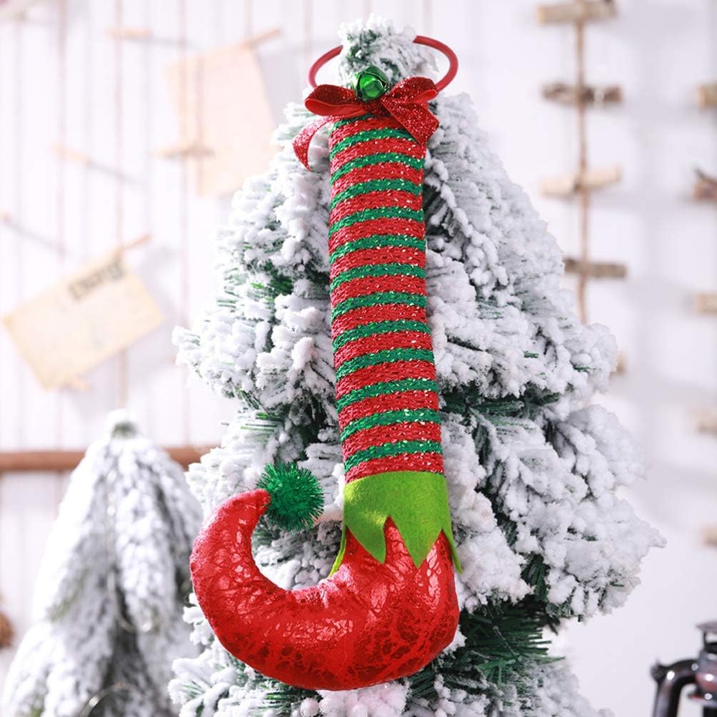 1pc Elf Legs Hanging Christmas Boots Door Ring Pendant Stuffed Elf Legs For  Christmas Home Party Door Ornaments Christmas Decoration