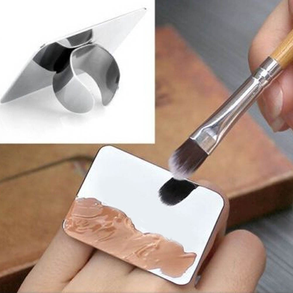 Stainless Steel Cosmetic Palette Makeup Palette, Ring Makeup