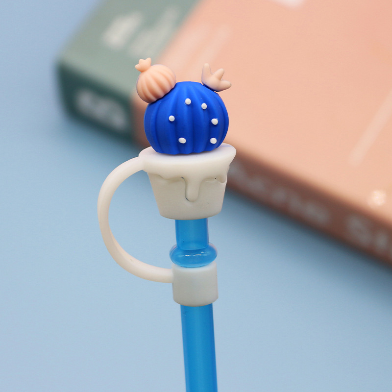 Cute Cartoon Silicone Straw Tip Cover - Reusable Straw Plug For Drinking -  Protects Straw Tip From Bacteria And Dirt - Easy To Clean And Reusable -  Temu