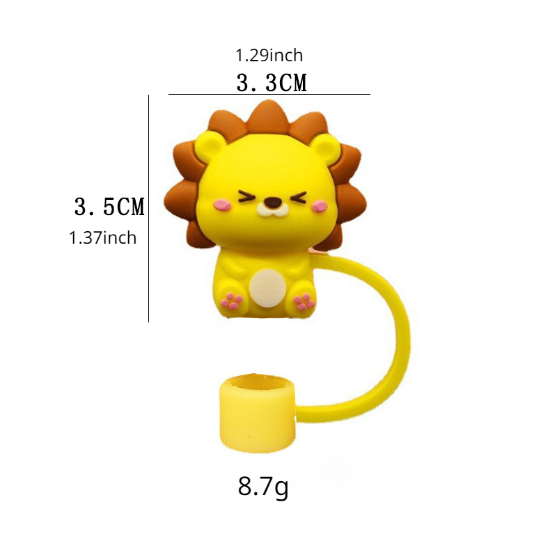 21 Pcs Silicone Straw Topper Party Straw Tips Birthday Party Straw Cap  Cover Cartoon Anime Straw Cover Rubber Tips for Straws Cow Reusable  Drinking