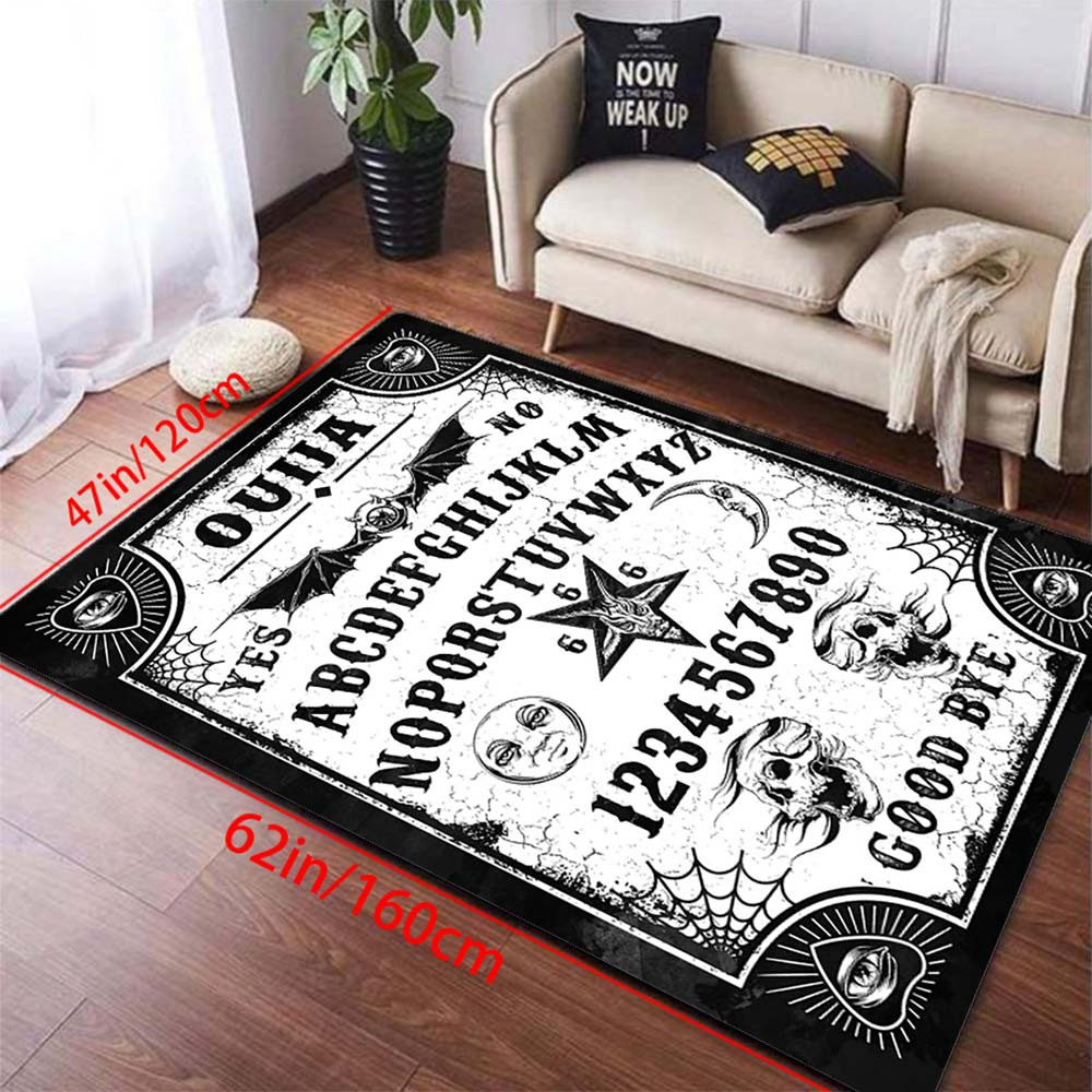 Halloween Gothic Rug Vintage Pattern Soft Washable Area Rug Non Slip Durable