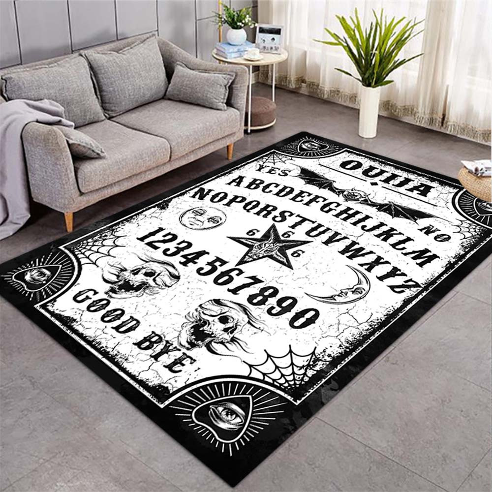 Halloween Gothic Rug Vintage Pattern Soft Washable Area Rug Non Slip Durable