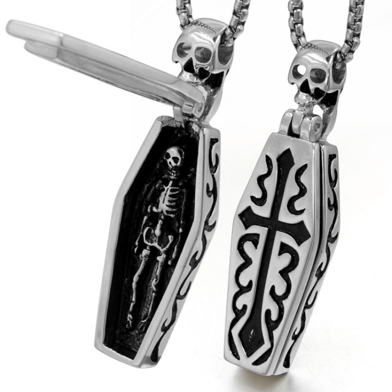 1 Stück Mode Gothic Brustkorb Halskette Anatomisches Skelett Herz Anhänger  Halskette Schmuck Für Männer Frauen, Kostenloser Versand Für Neue Benutzer