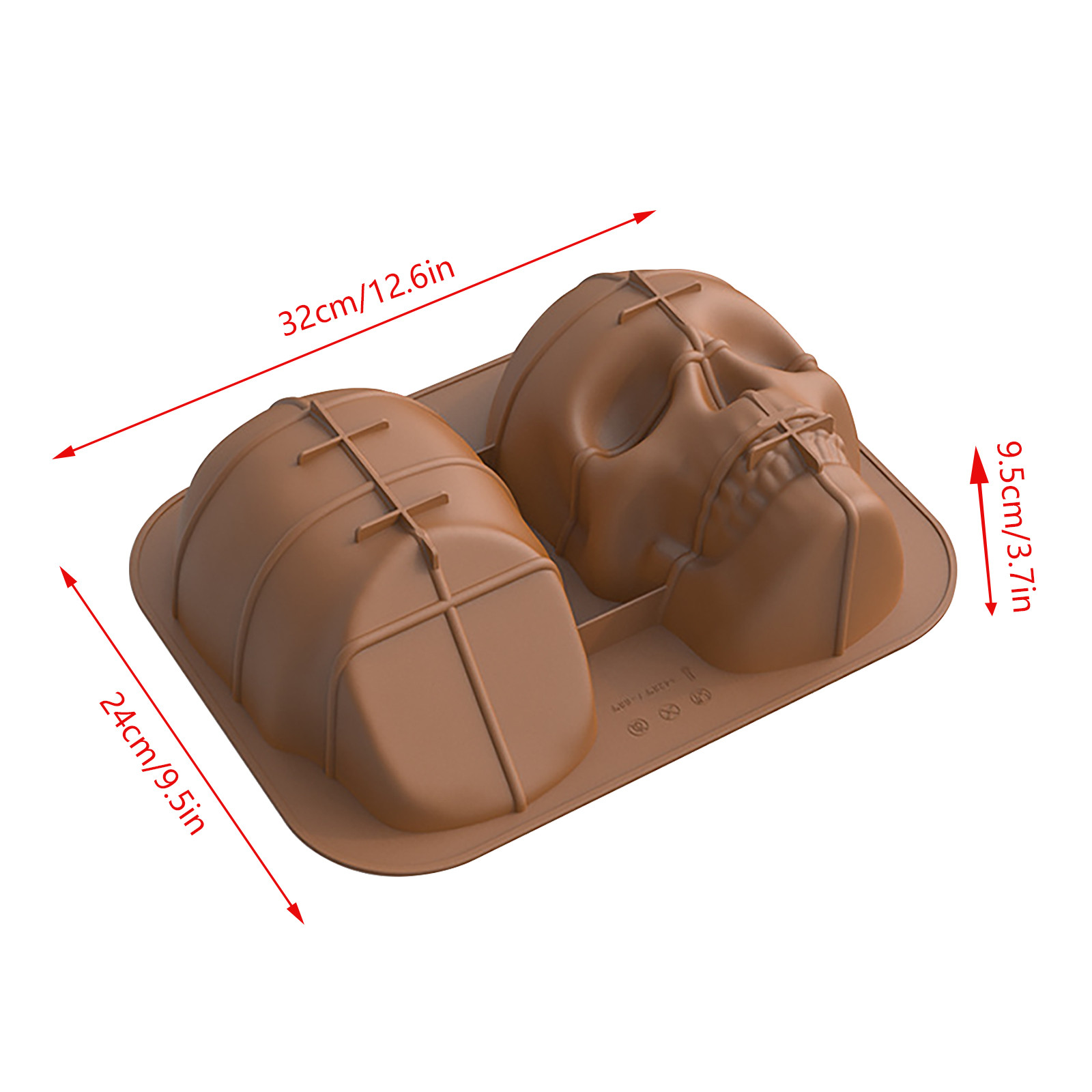 Large 3D Skull Silicone Chocolate or Baking Mold