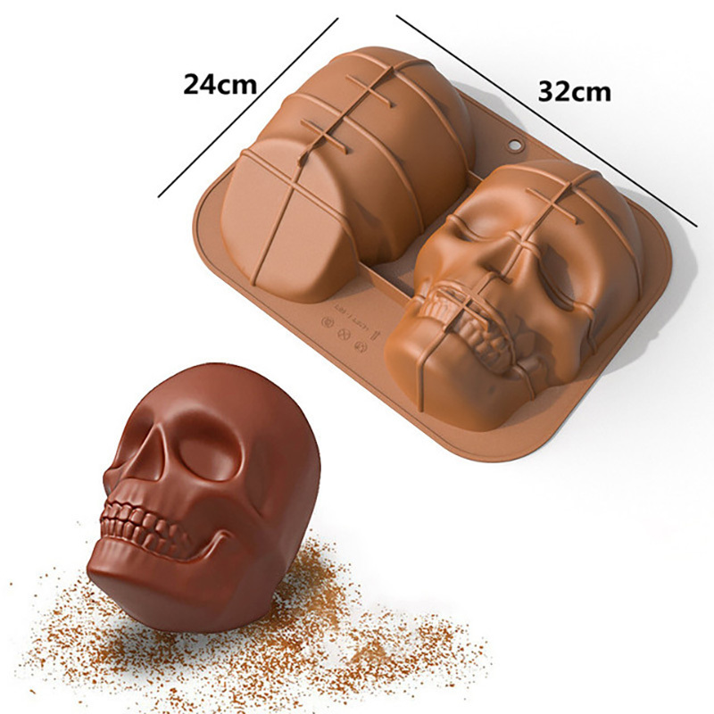 BITE SIZE SKULL CHOCOLATE CANDY MOLD (20 WELL)