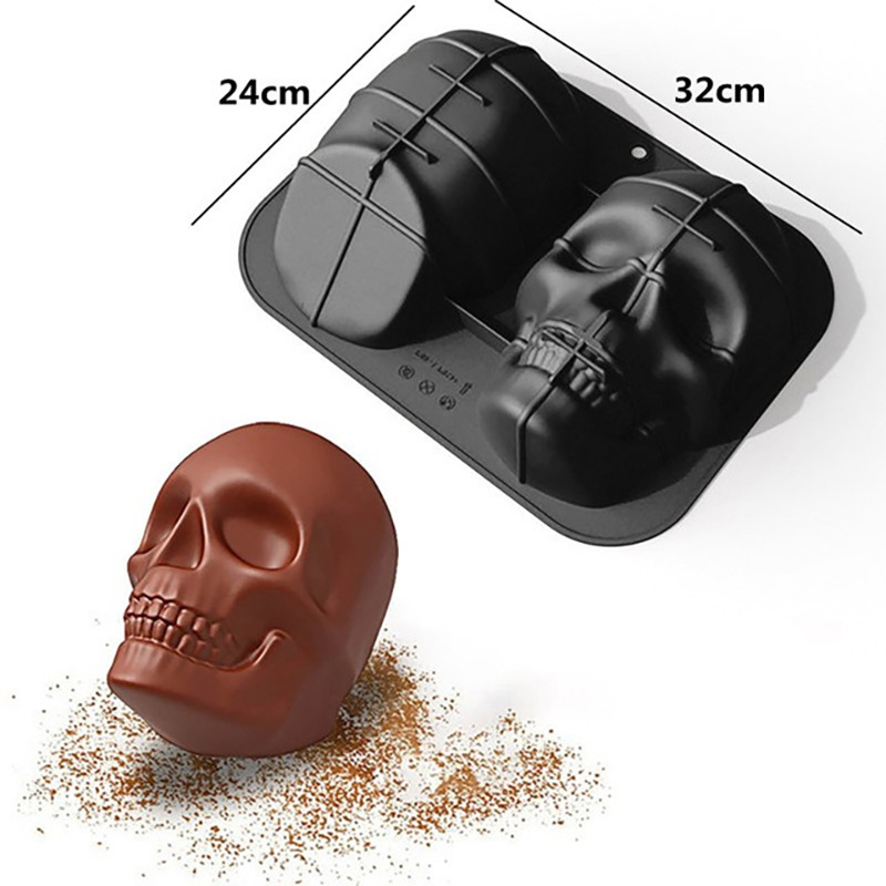 Large 3D Skull Silicone Chocolate or Baking Mold