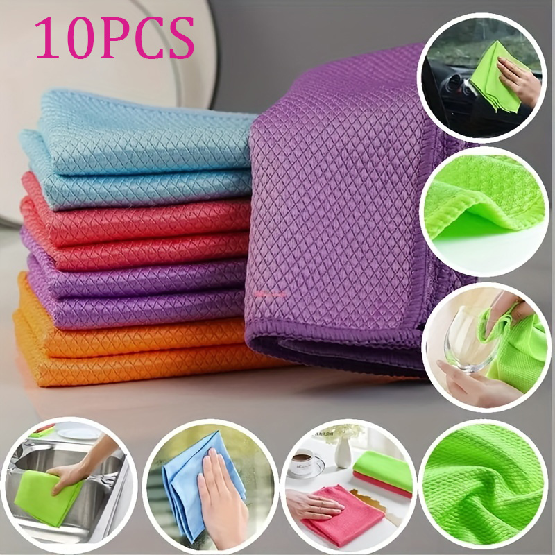 Dishcloth, Thick Large Kitchen Dish Cloth, Microfiber Kitchen Towels, Solid  Color Dish Towels, Soft Cleaning Rag, Reusable And Absorbent Dish Cloth  Towels For Kitchen Home, Kitchen Supplies, Back To School Supplies 