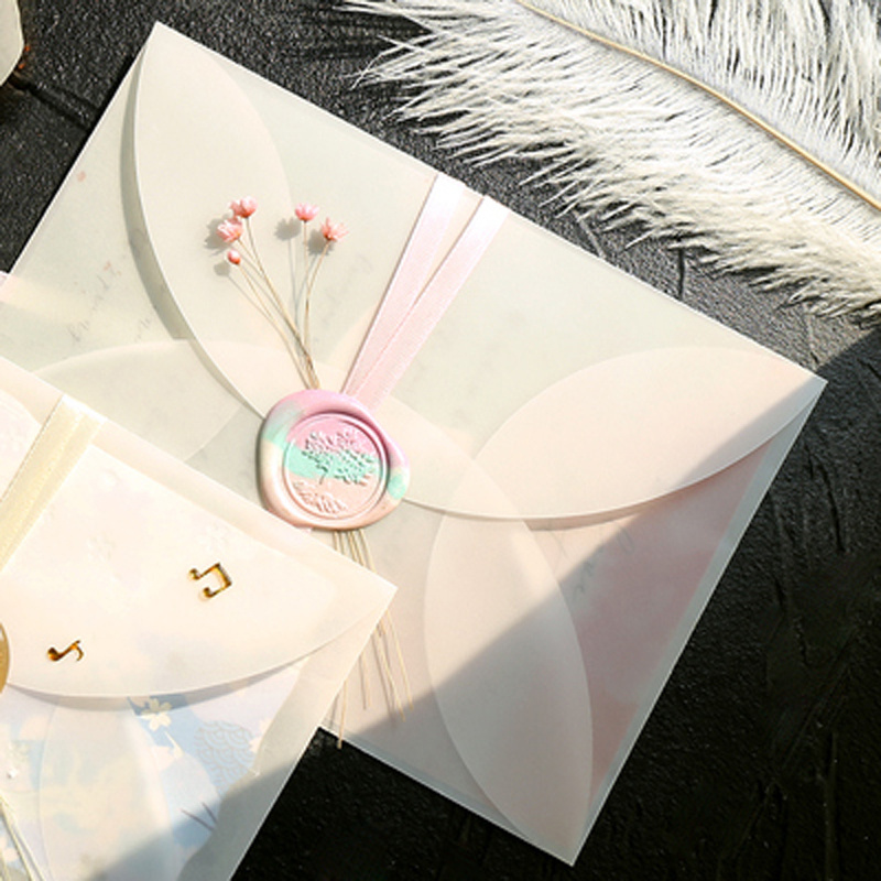 Lot Blank Translucent Envelope For Invitations Postcards - Temu