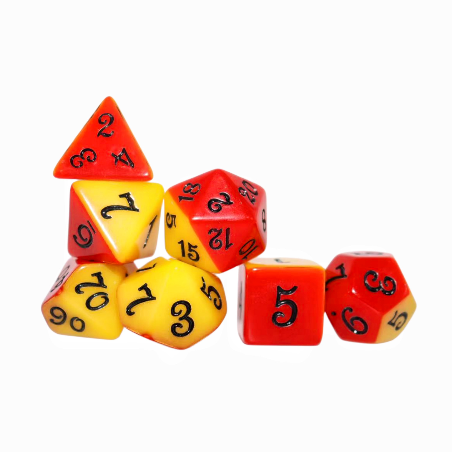 7pcs Mixed Two Polyhedral Dice Set Board Games Accessories