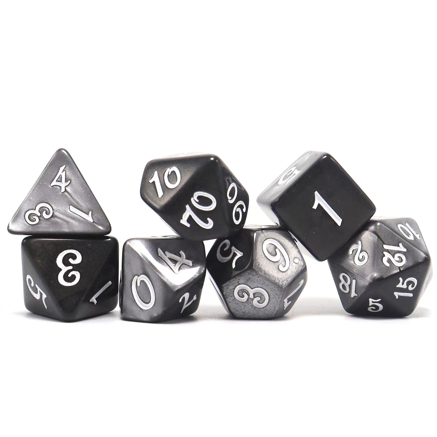 7pcs Mixed Two Polyhedral Dice Set Board Games Accessories