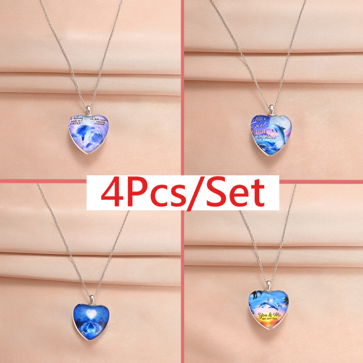 4pcs Trendy Retro Butterfly Heart-shaped Necklaces, Creative Pendant  Necklace, Cute Necklace, Party Jewelry, Holiday Birthday Gift For Friends  Family