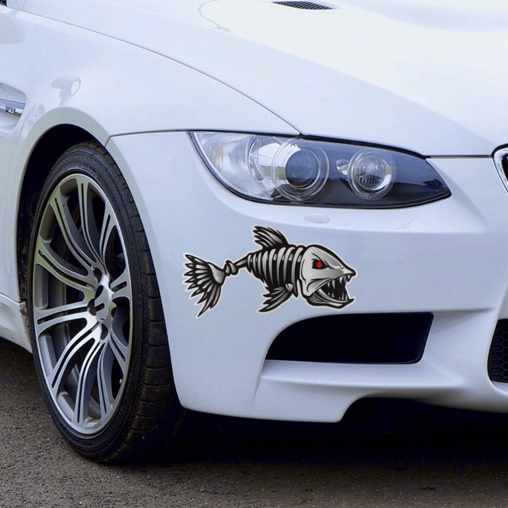 ATORSE® 2 Pieces Durable Large Skeleton Fish Bone Stickers Decals for Kayak  Canoe Fishing Boat Dinghy Car Truck Window Graphics Accessories :  : Car & Motorbike