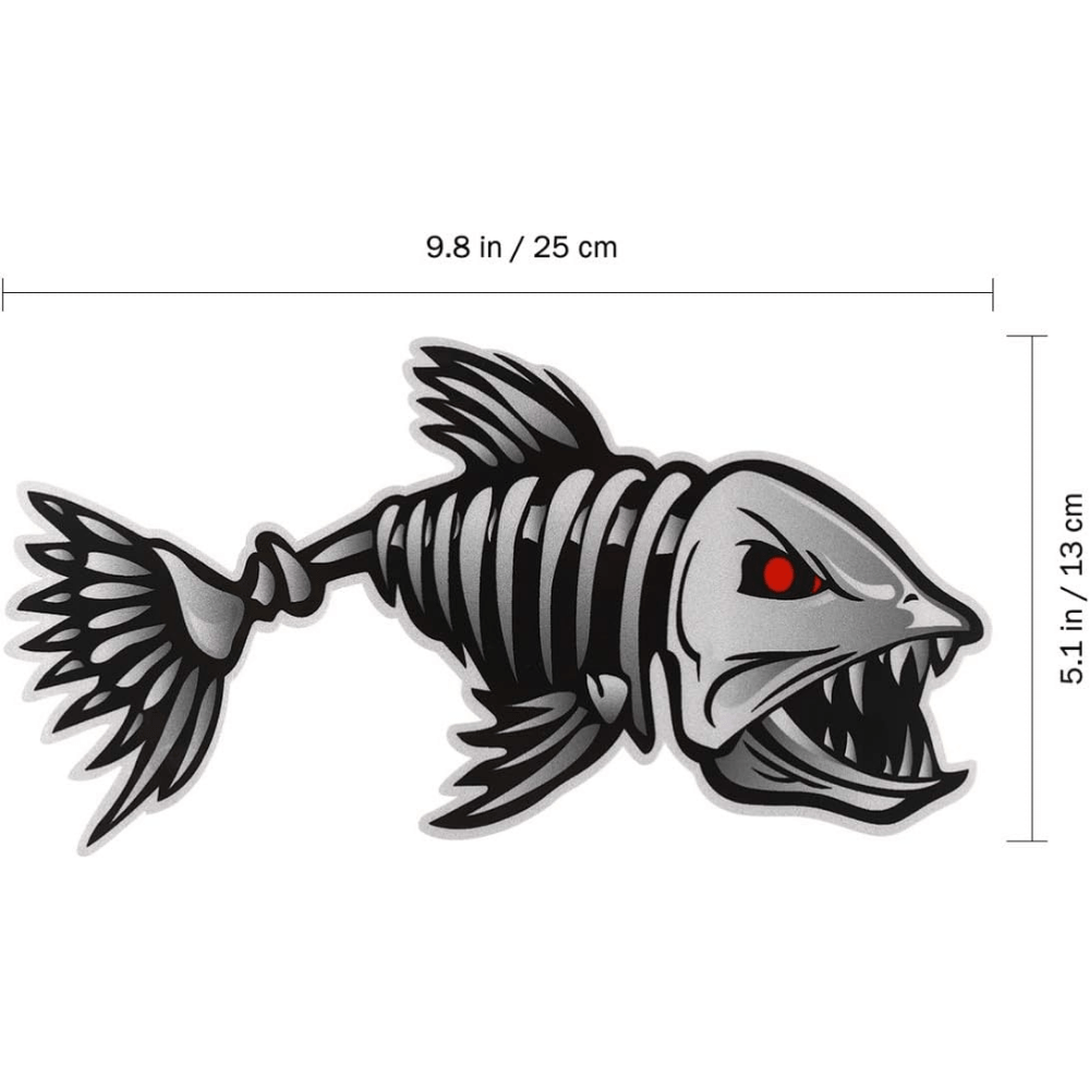 Fish Skeleton Decals Sticker Vinyl Auto Decal Sticker Kayak - Temu Canada
