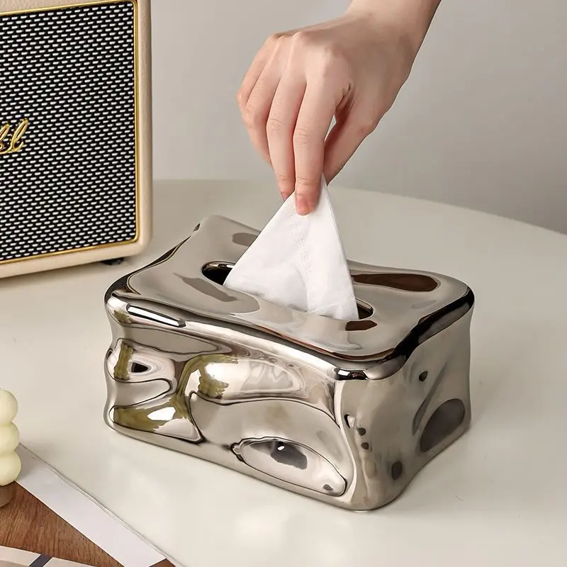 Ceramic Tissue Box Tissue Box Cover Napkin Dispenser - Temu