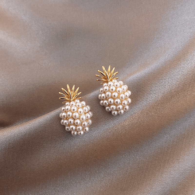 Pineapple hot sale shaped earrings