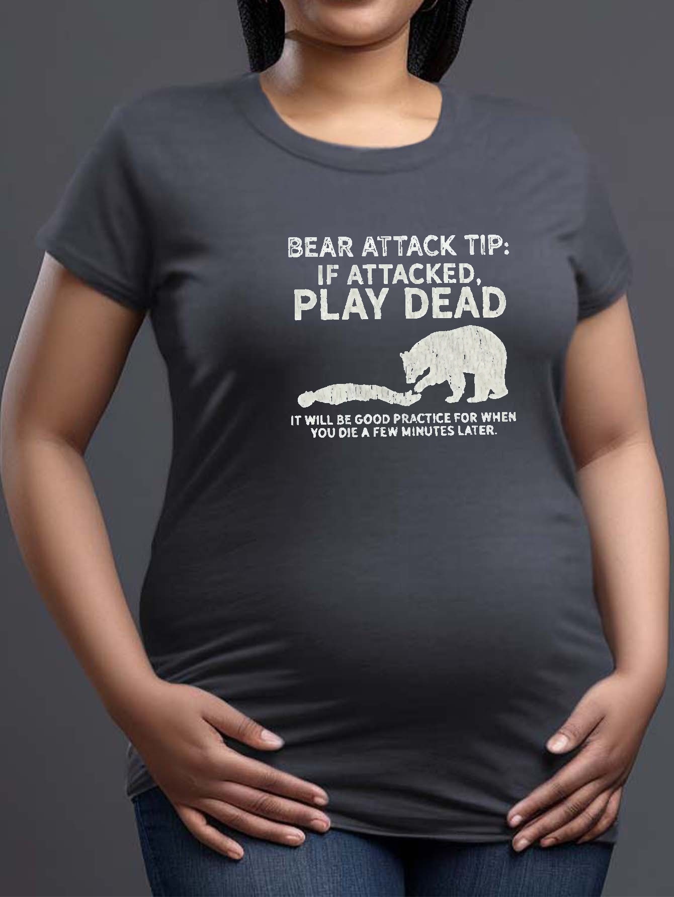 BEAR ATTACK TIP Print Top De Jersey De Moda Para Mujer - Temu