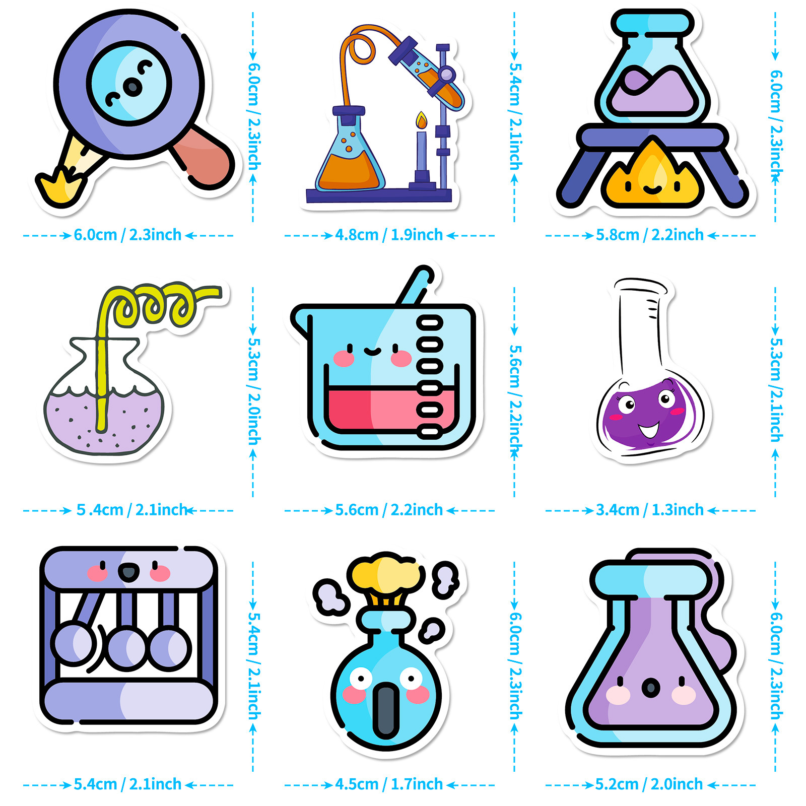 Science Lab Stickers Vinyl Waterproof Cartoon Stickers For - Temu