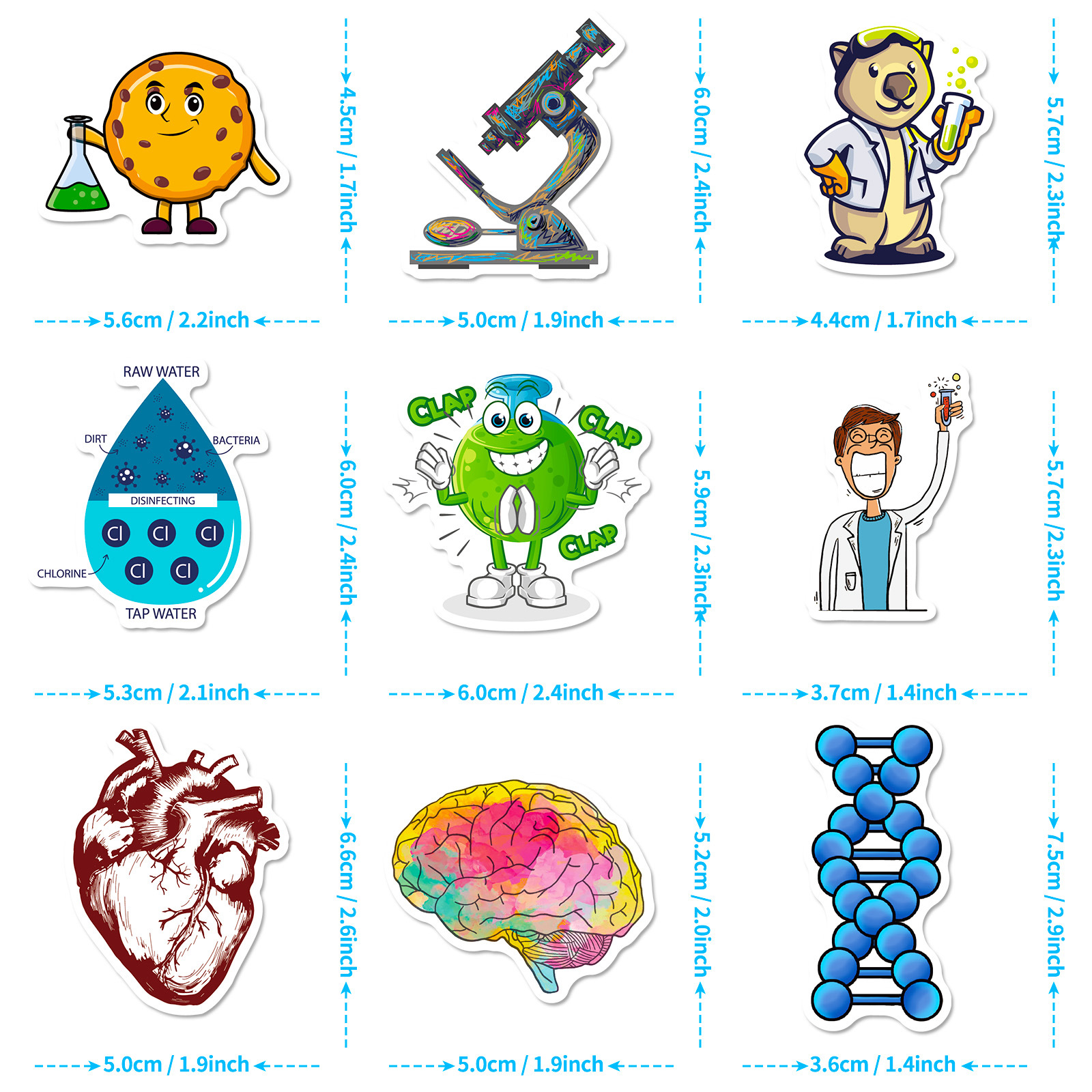 Science Lab Stickers Vinyl Waterproof Cartoon Stickers For - Temu