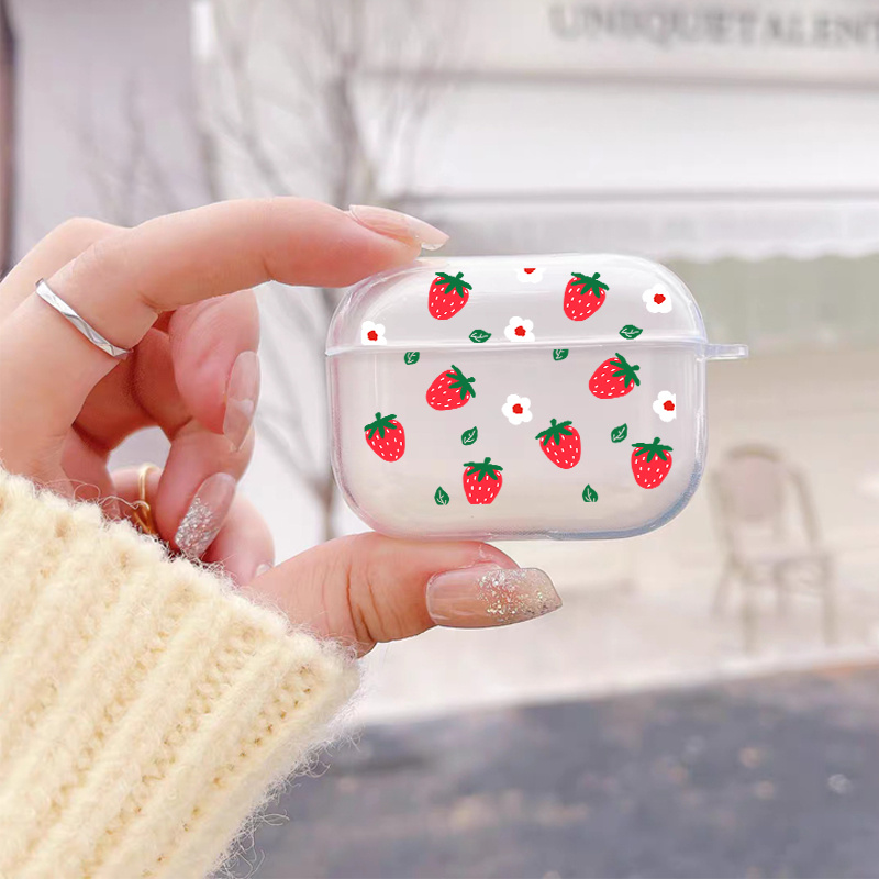 

Anime Strawberry Pattern Earphone Case For Airpods1/2/3, Airpods Pro 1/2, Gift For Birthday, Girlfriend, Boyfriend, Friend Or Yourself