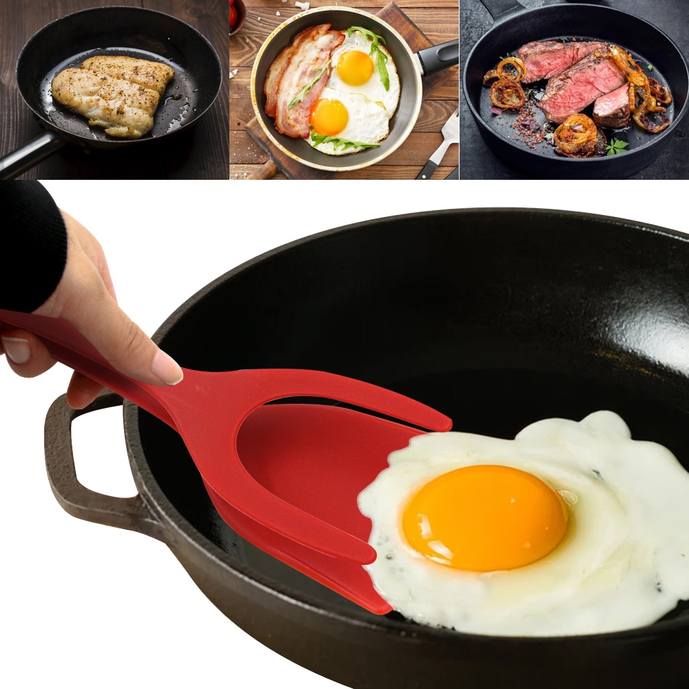 1 Multifunctional Spatula Grip Food Flip Fried Egg Tong - Temu