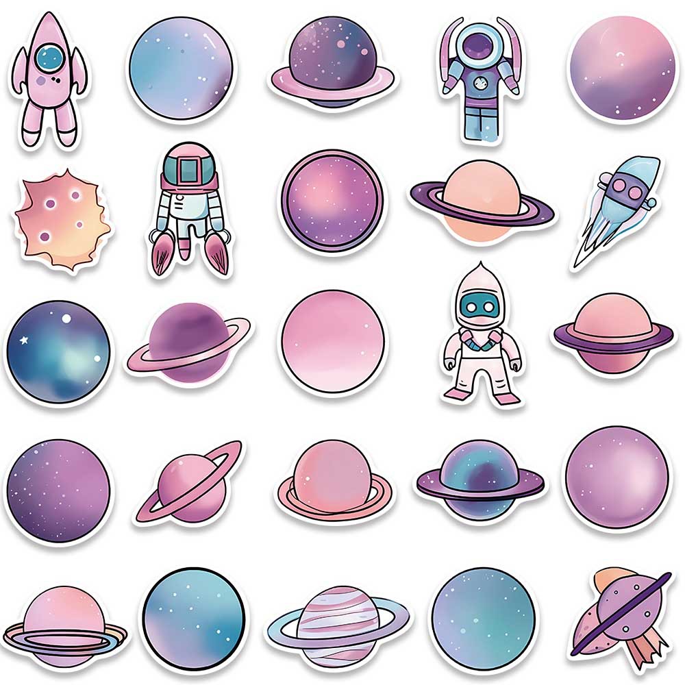 60pcs Blue Series Doodle Cool Aesthetics Cute Funny Cartoon Waterproof  Stickers Pack For Adults