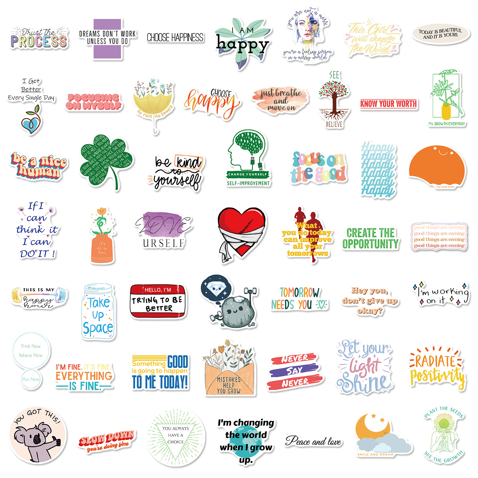 50PCS Alphabet Lore Stickers, Cartoon Aesthetic Vinyl Waterproof