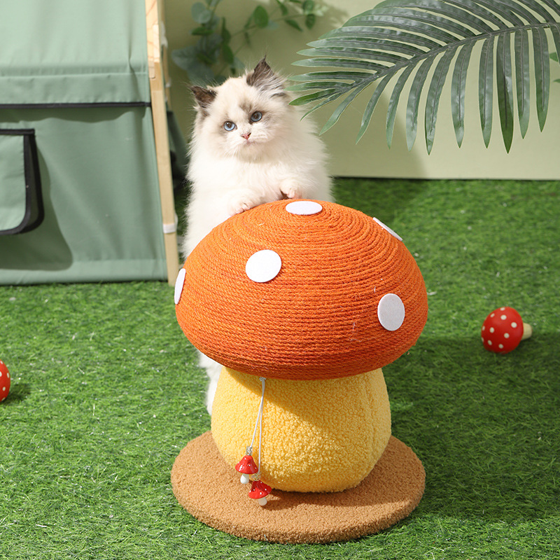 Mushroom Shaped Cat Scratching Mat, Interactive Toys For Indoor Cats, Pet Toy  Cat Scratcher Pad, Shop On Temu And Start Saving