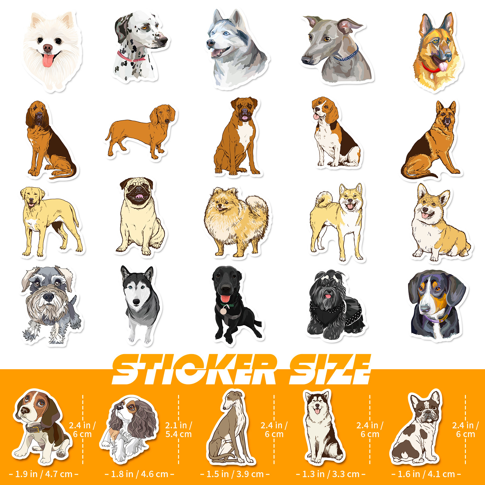 10/50Pcs Cute Meme Dog Stickers DIY Skateboard Guitar Suitcase