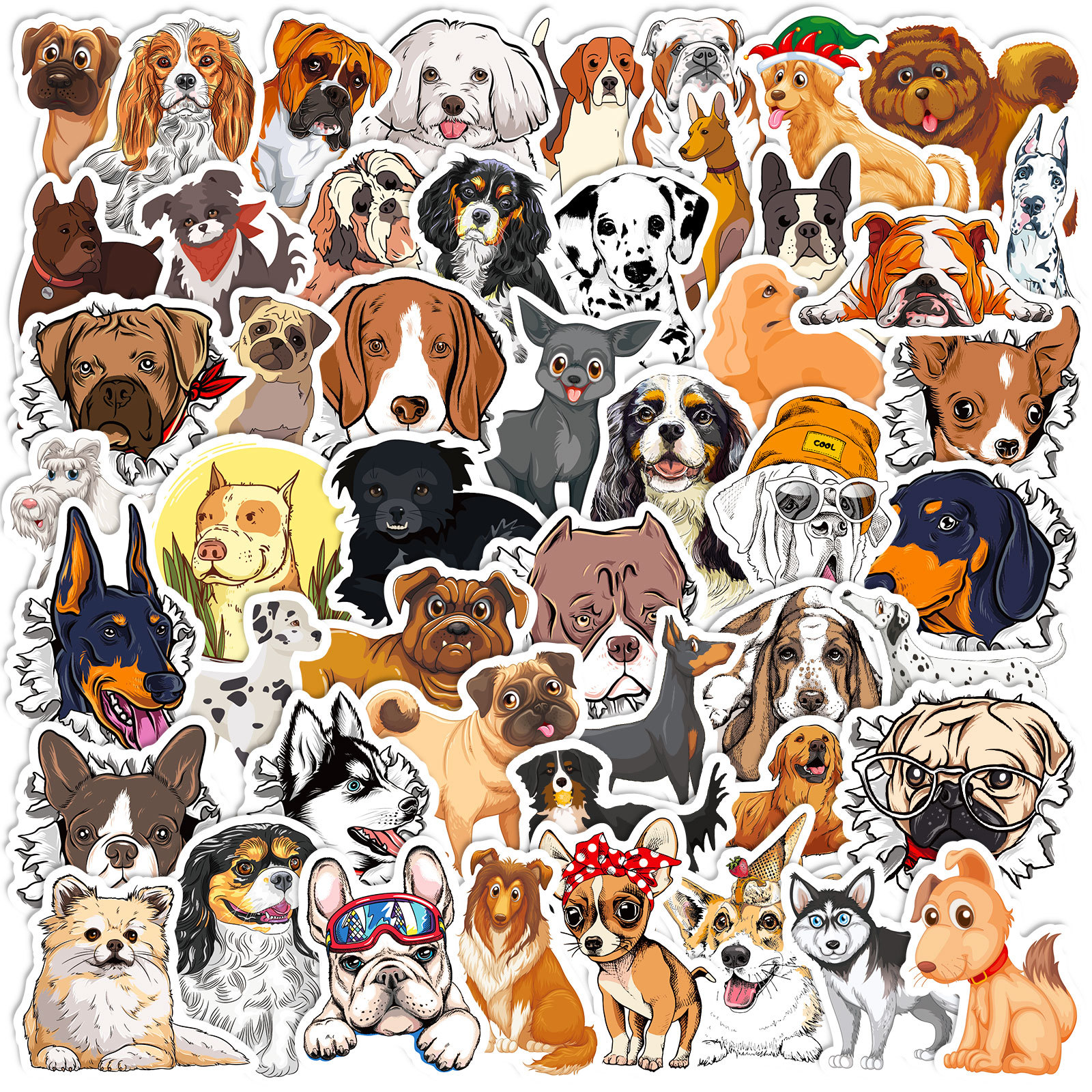 Adorable Dog Doodle Stickers Perfect For Kids Diy Projects - Temu