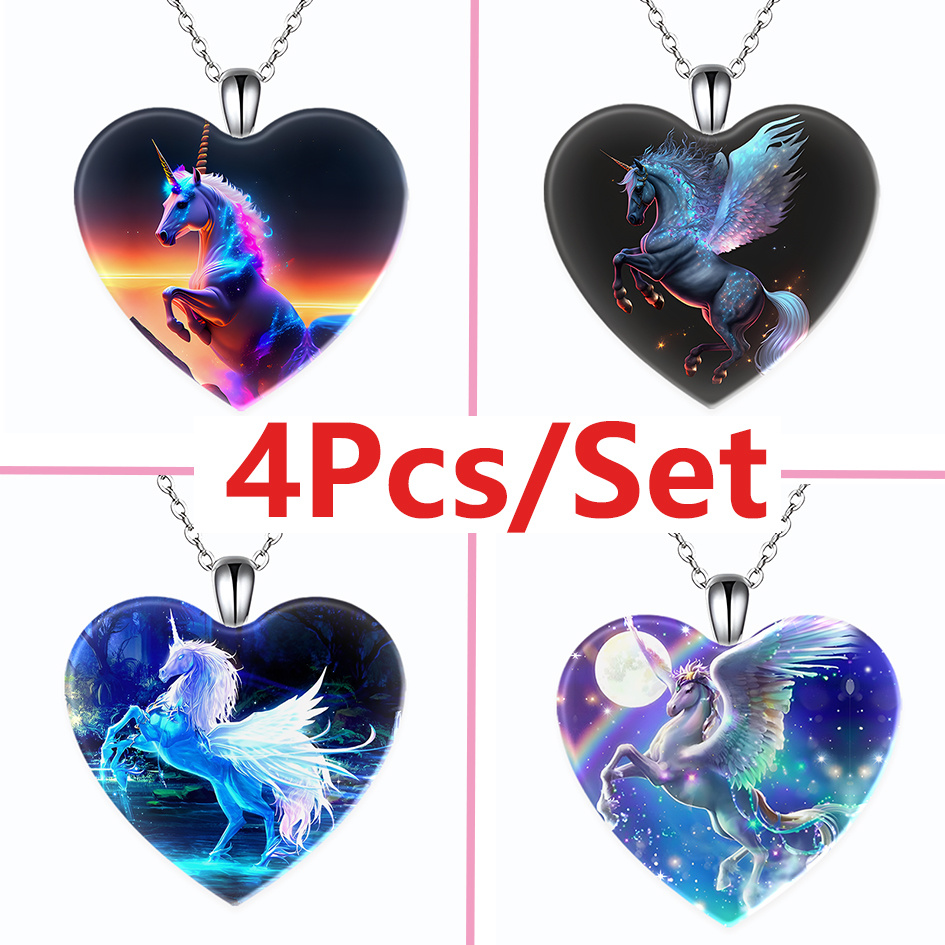 Unicorn Series Jewelry Set Cute Cartoon Unicorn Pendant - Temu