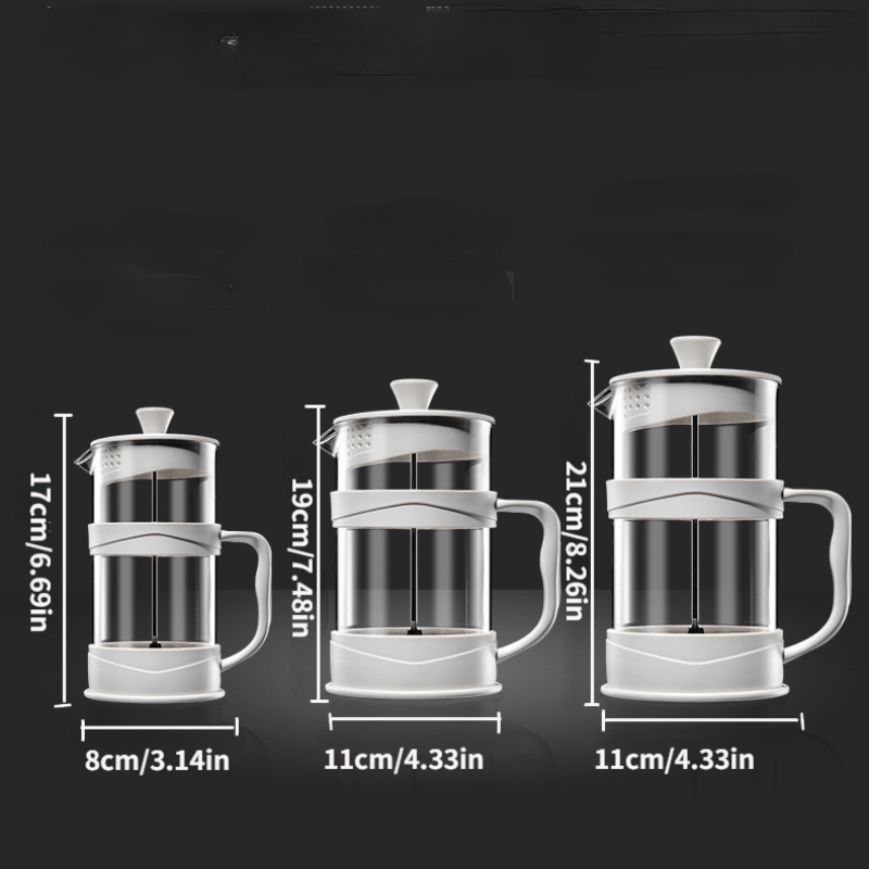 Stainless Steel Plunger Coffee Pot Manual Glass Coffee Press 350ML/600ML  French Press Coffee Maker Tea Maker Espresso Coffee 350ML