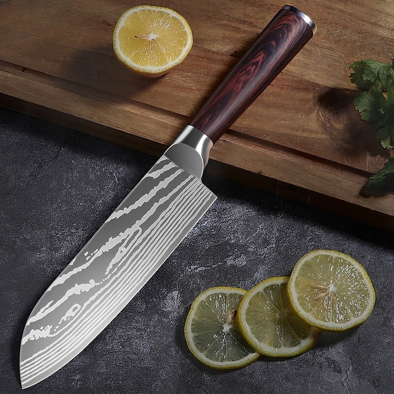 Cuchillo de chef acero inoxidable damasco japonés 20 cm