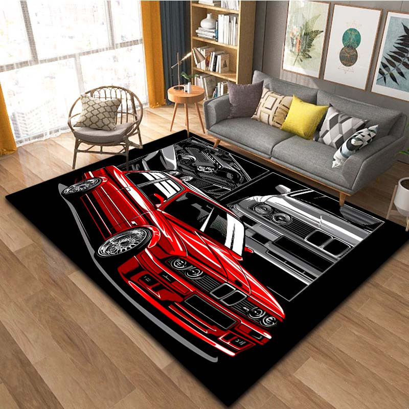 Racing Car Pattern Carpets Living Room Bedroom Home Decor - Temu