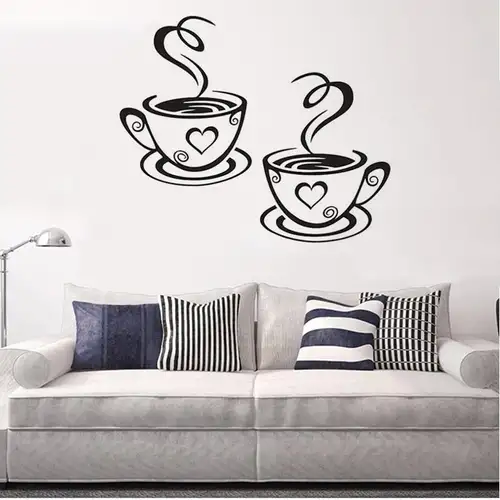 Adesivi murali cucina caffè cibo dolce adesivo murale fai da te decorazione  forno sala da pranzo sfondi adesivi murali in PVC/adesivo - AliExpress