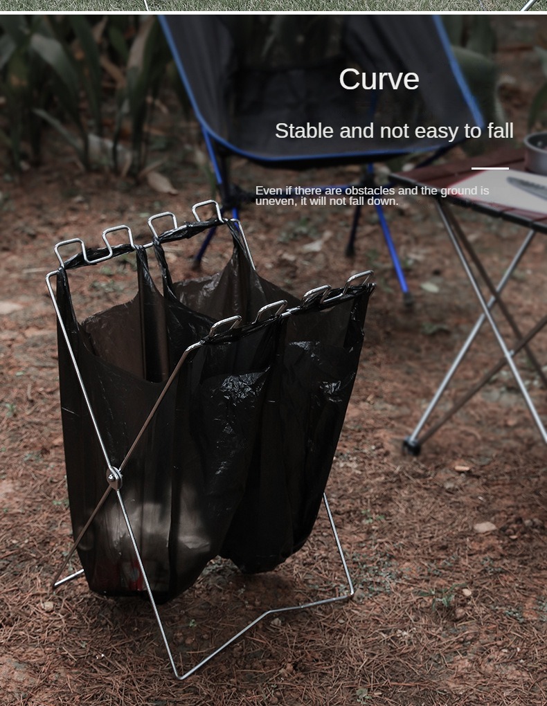 Acheter Support de sac poubelle pliable, Support de sac poubelle de Camping  en plein air, Support de sac en plastique, cuisine de pique-nique