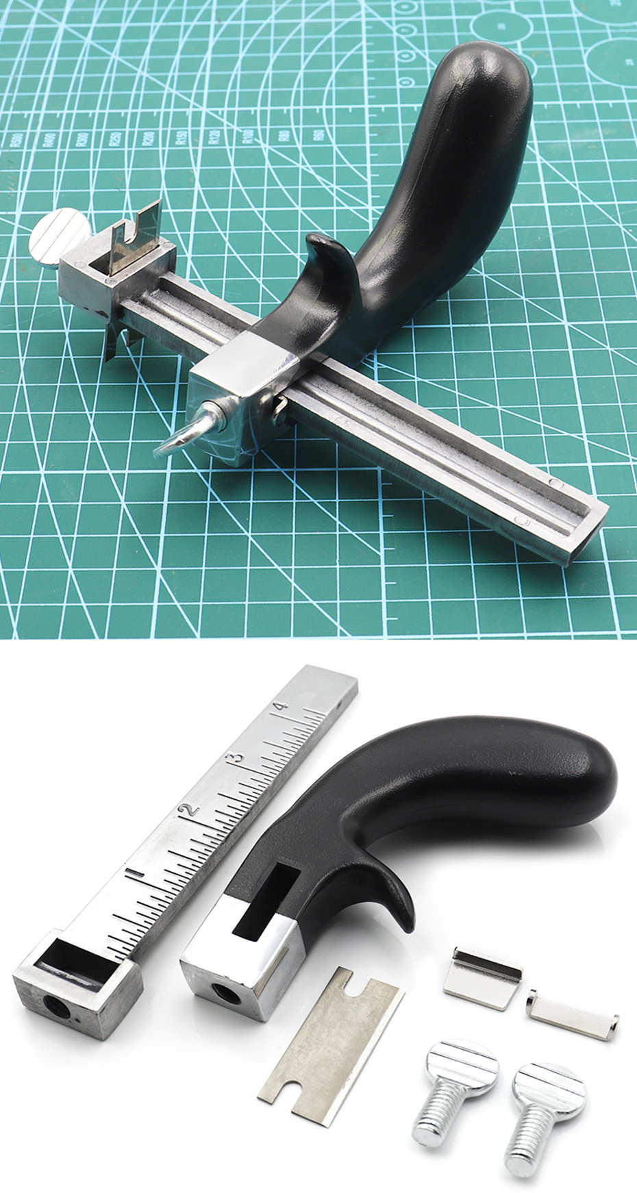 QJH Adjustable Leather Strap Cutter 60mm Aluminium Alloy Leather
