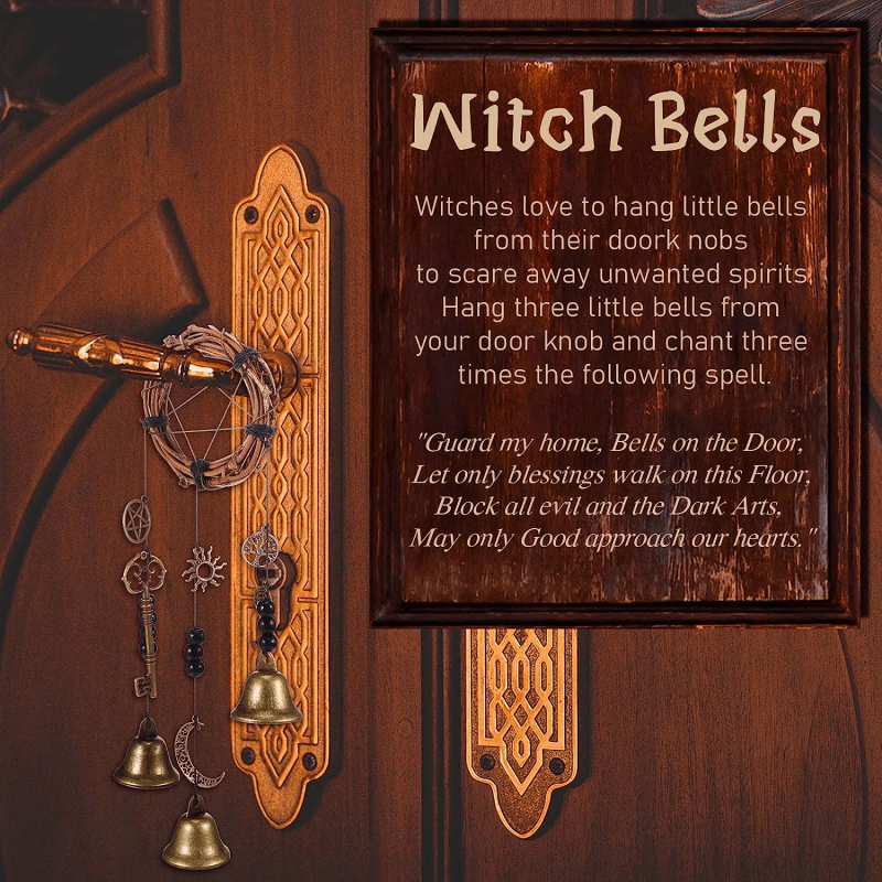 2 style Witch Bells Protection Door Hangers Handmade Wiccan - Temu