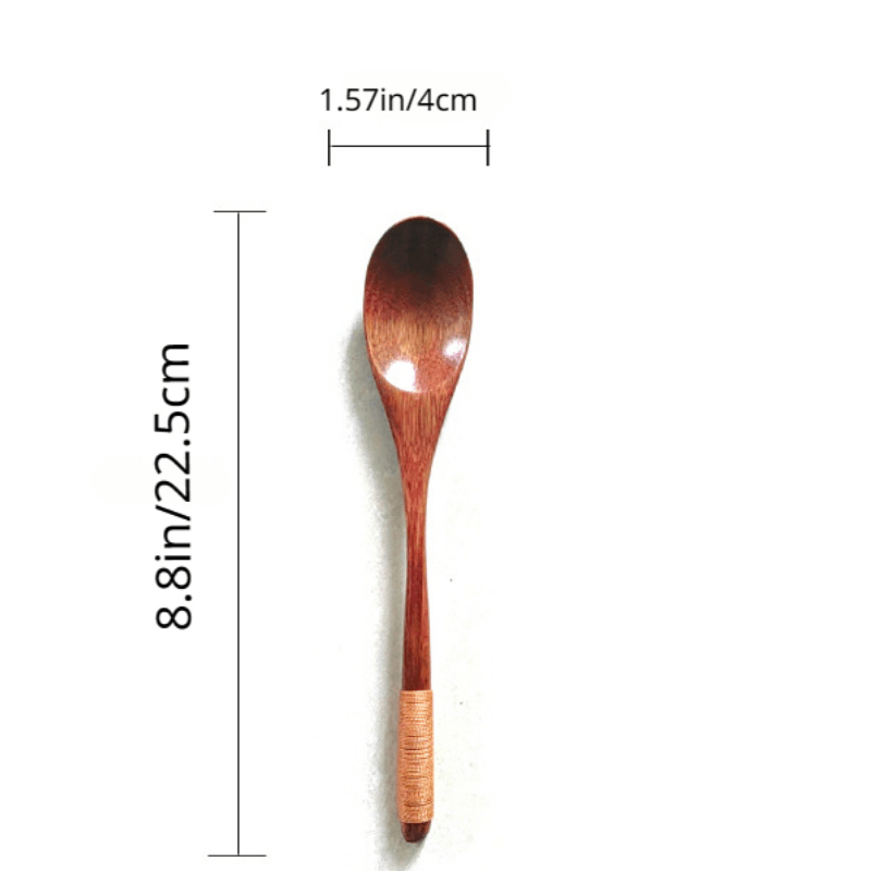 Wooden Ladle Spoon Set, 3 Size Teak Wood Kitchen Serving Spoon with Back  Hooks for Pot & Bowl, Non-Stick Wooden Spoon Set for Cooking, Serving and