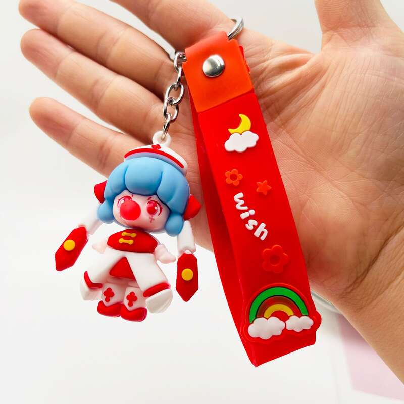 BIBABLYKE Plush Keychains Briquettes Elf Car Keychain Pendant Lady Bag  Ornaments Creative Gifts for Women Girl Teen Cute