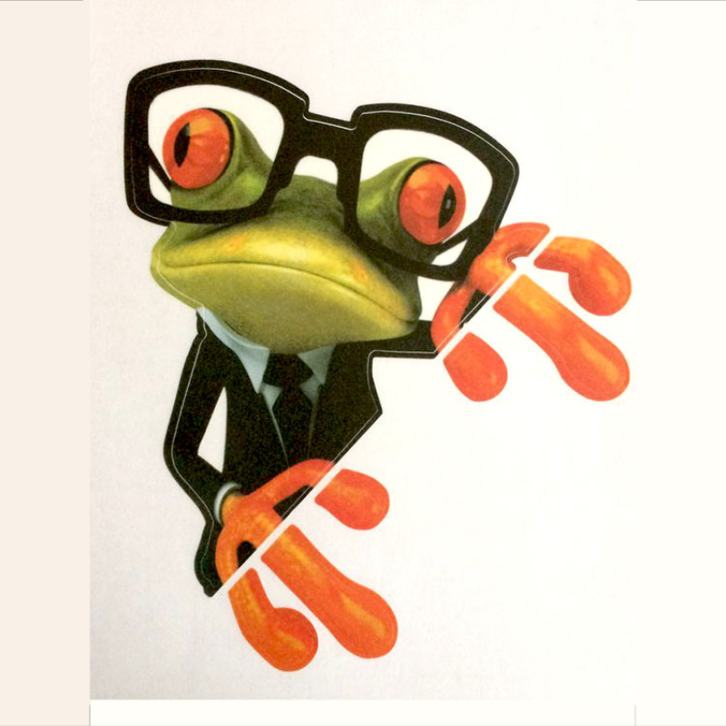 Adesivo Auto 3D Animal Peep Frog Adesivi Divertenti Vetrofanie