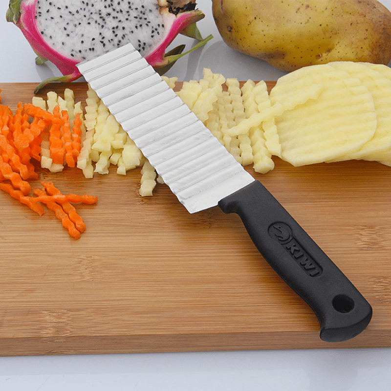 Cuchillo para cortar patatas, cortador de patatas fritas onduladas