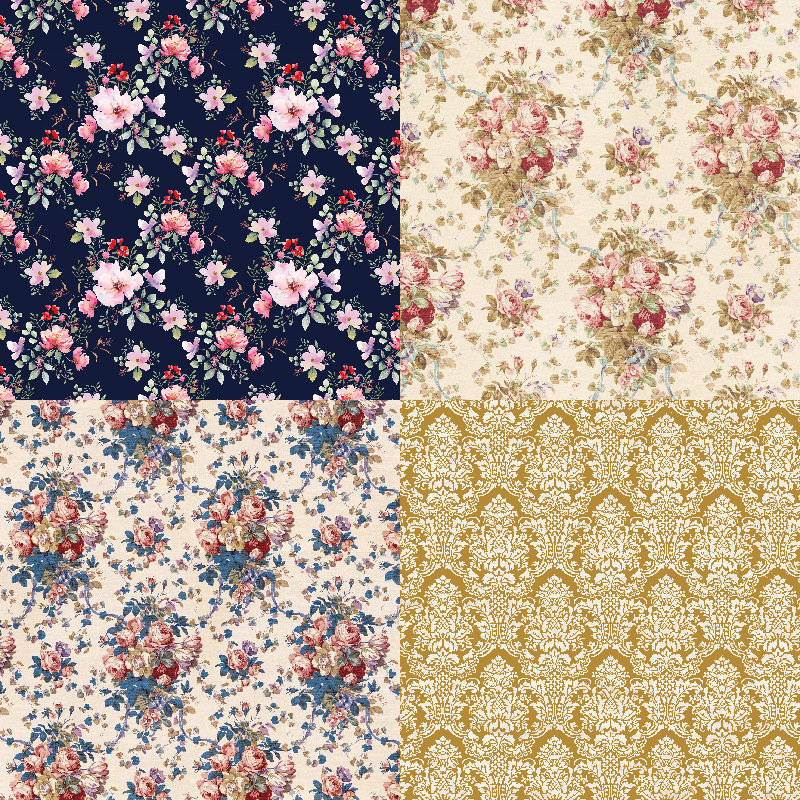 Aesthetic Scrapbook Paper Baroque Wallpaper Theme Single - Temu