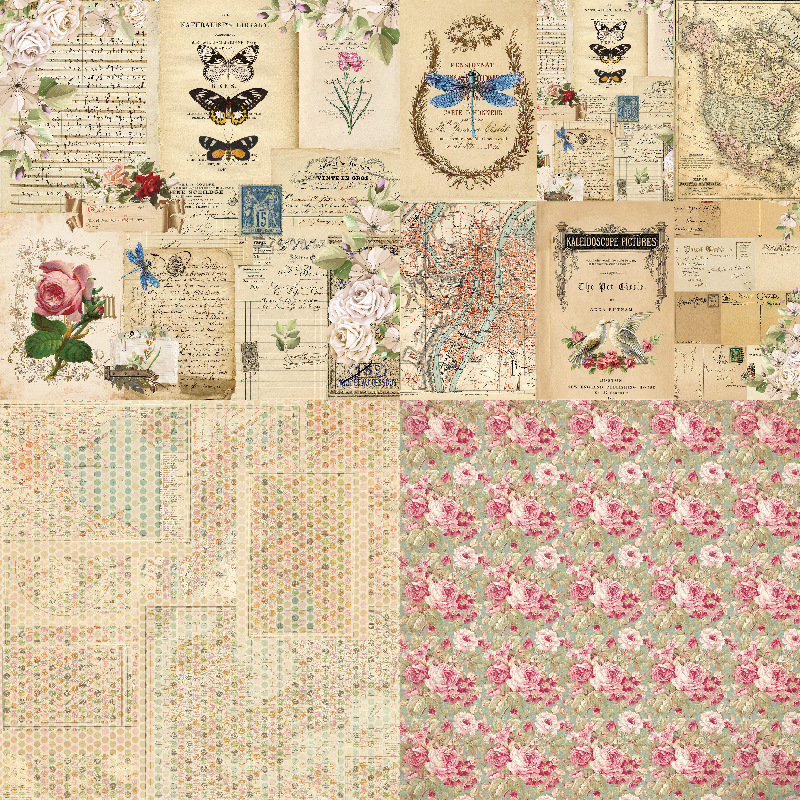 24pcs Carta Per Album Estetico 15,24x15,24 Cm Motivo Floreale Retrò Album  Su Un Lato Decoupage Blocco Di Carta Per Artigianato Fai-da-te Forniture  Per