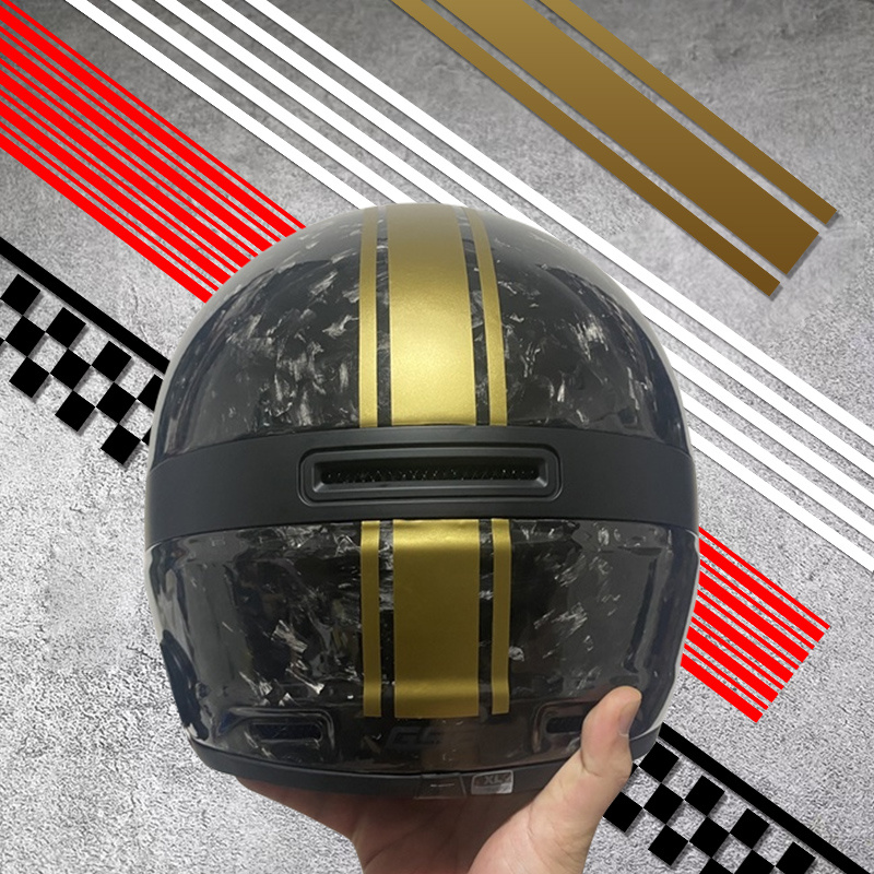 Kreative Motorrad Helm Aufkleber DIY Racing Streifen Aufkleber