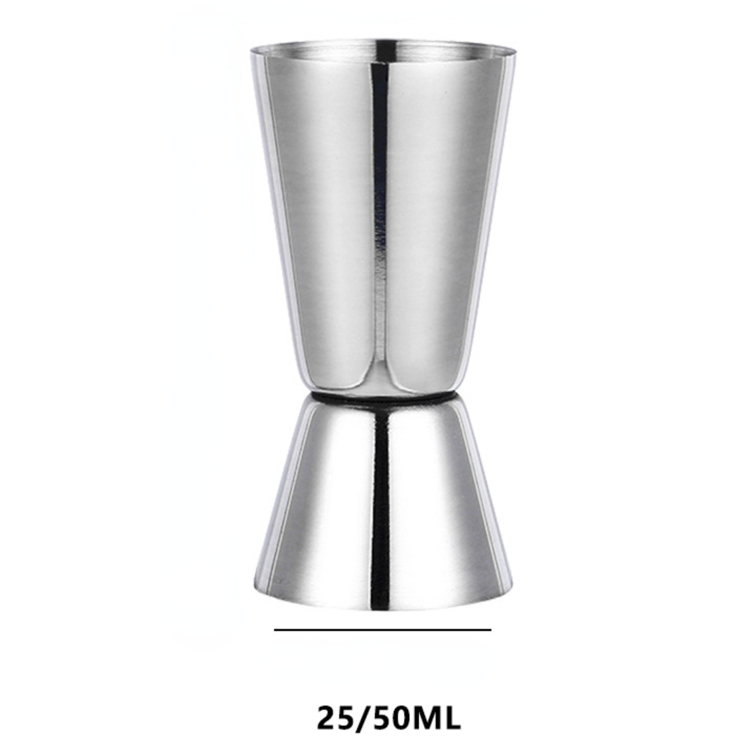 25/50ML Stainless Steel Cocktail Shaker Measuring Cup Double Cup