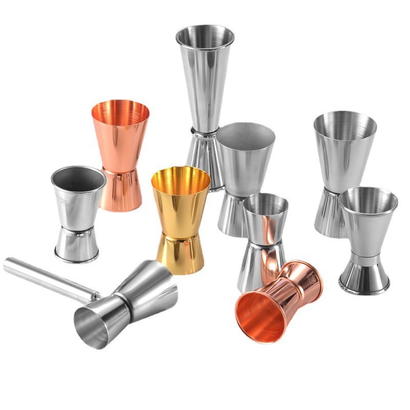 1pc Stainless Steel Measuring Cup With 3 Scale Lines: Ounce, Cup, And  Cocktail Glass