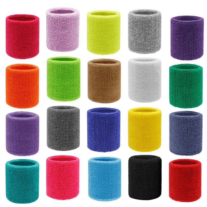 Unique Bargains Wrist Sweat bands Wristbands for Sport Absorbing Cotton  Terry Cloth 3.15 Gray 1 Pair